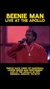 1.1K views · 49K reactions | Beenie Man shelling it down live at the Apollo, 1997.  Pure energy, pure talent - the King of Dancehall in full effect. Shoutout to TgotSoul on YouTube for blessing us with this incredible footage - too good not to share! #beenieman #dancehallmusic #reggaemusic #jamaicanmusic | Jet Star Music | Facebook