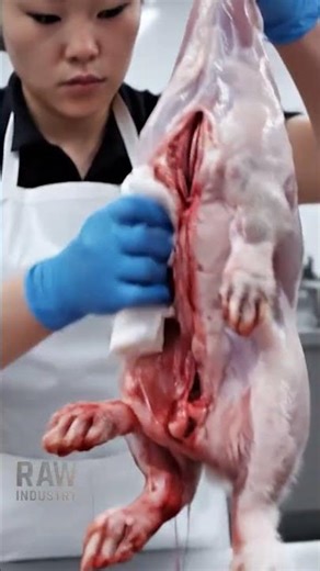 At the Rabbit meat processing plant #rabbit #howit'smade #productionprocess