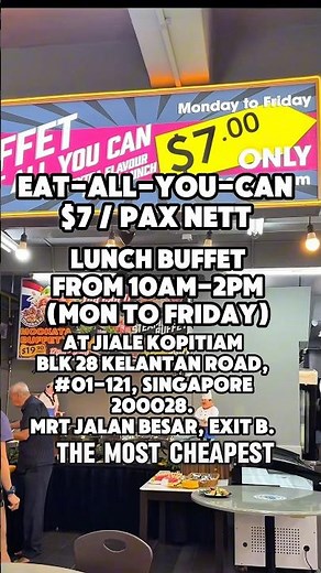 S$7 Lunch Buffet in Singapore #buffet #affordable #lunch #sg #shorts #foodie #singapore #recommended