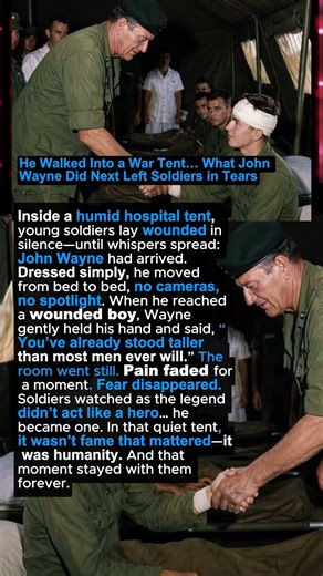 He Walked Into a War Tent… What John Wayne Did Next Left Soldiers in Tears 🤯💔 #shorts