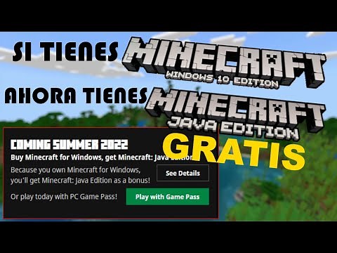 🤑 Si tienes MINECRAFT BEDROCK (PC) tendrás MINECRAFT JAVA totalmente GRATIS (y viceversa) 😎
