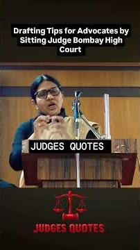 Bombay High Court Judge Shares Golden Drafting Tips! 🔥#law #legal #advocate #lawyer #bombayhighcourt
