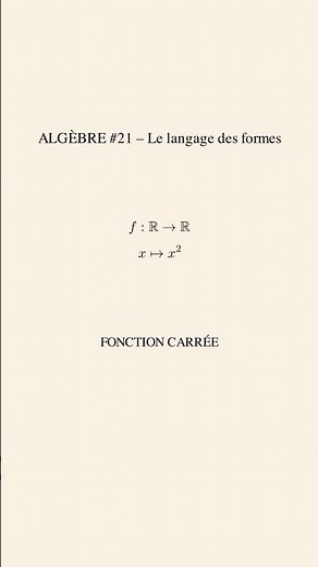 🟰 ALGÈBRE #21 – Le langage des formes : Application d’un ensemble dans un autre