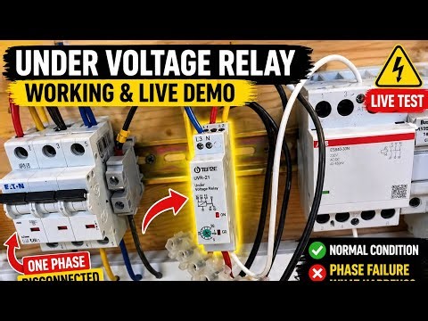 What Happens If One Phase Fails? ⚡ Under Voltage Relay Live Test