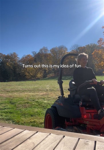 Who says you can’t have a little fun while mowing! #landscaping #fun #farmgirl