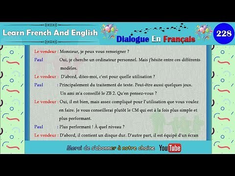 Apprendre le français avec des petits dialogues facile à comprendre