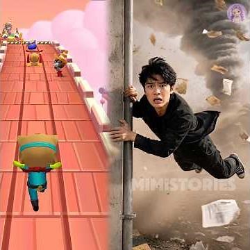 They Have To Escape The Tornado🌪️🙀 #kpop #shorts