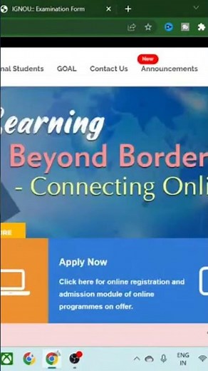इग्नू के Online Programmes का exam फॉर्म कब आयेगा?