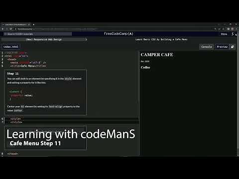 Learn Basic CSS by Building a Cafe Menu - Step 11
