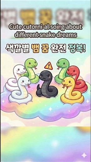 색깔별 뱀꿈 2탄#뱀꿈 #뱀꿈해몽 #무료꿈해몽 #길몽 #흉몽 #태몽 #로또꿈 #구렁이꿈 #백사꿈 #꿈해몽
