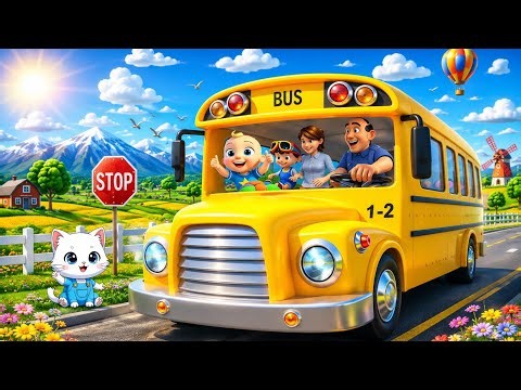 Wheels on the bus go round and round song | nursery rhymes for babies | Play wheels on the bus video