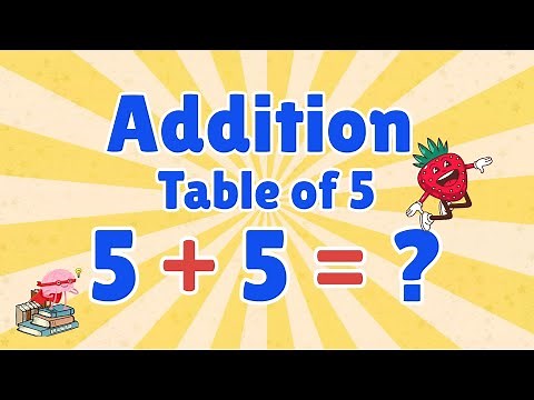 Addition Table of 5 | Learn to Add | Math for Kids | 5 + 1=6? Basics for Kindergarten & Preschool