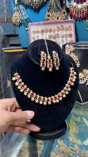 Ruby Red Zircon Necklace Set ✨❤️👑