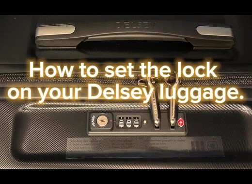 How to set the lock code on your Delsey luggage. #travel#luggage | luggage