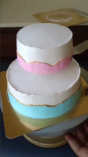2-Tier Cake in Just 1kg?! | Simple & Elegant Cake Assembly ✨