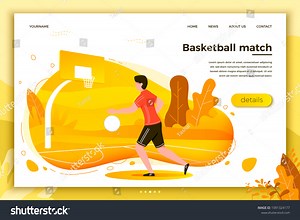 Vector Illustration Sporty Man Playing Basketball Stock Vector (Royalty Free) 1091324177 | Shutterstock