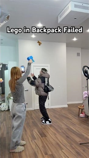 LEGO IN BACKPACK😭