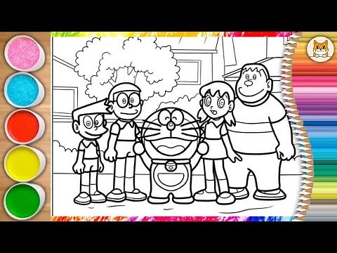 "How to Draw Doraemon and Friends Step by Step! ✏️✨ | Easy Drawing for Kids"