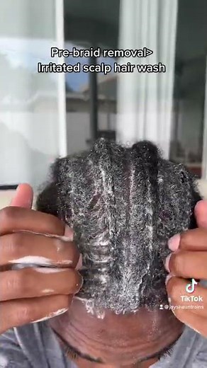 Washing my itchy cornrows before I remove them!