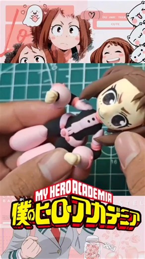 Making Uravity from My Hero Academia with air dry clay #shorts