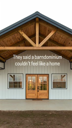 Holly Angel | Barndominium Build & Home Decor on Instagram: "They said a barndominium couldn’t feel like a home… so I proved them wrong 🤍 Over the next few days, I’m sharing how each room transformed — slowly, intentionally, and on a real-life budget. 👉 Comment START to follow the full series. #BarndominiumLife #BarndominiumHome #HomeTransformation #CozyLiving #ModernFarmhouse"