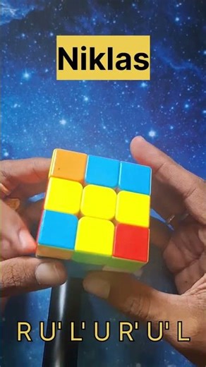 Nikla Algorithms. Niklas: (R U' L' U R' U' L) #rubikscube #fingertricks
