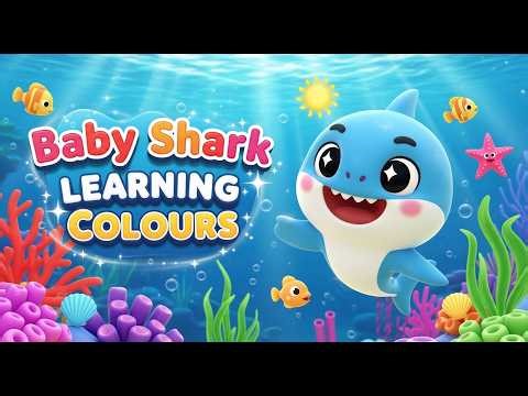 Learning Colors with Baby Shark! | Bright & Fun 3D Kids Song