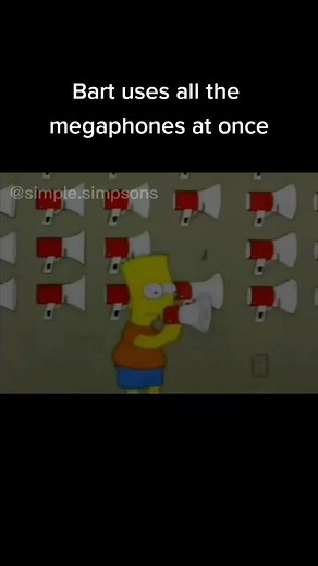 Bart uses all the megaphones at once and causes chaos in town #simpsons #fyp #tv