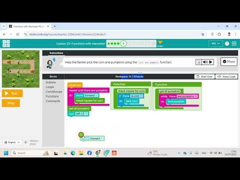 Lesson 22 Functions with Harvester 5