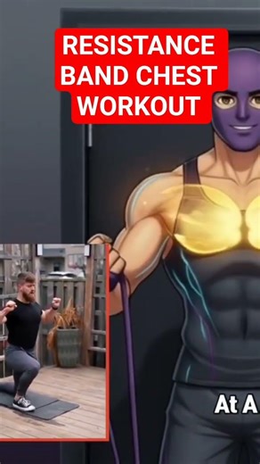 chest workout with resistance bands #resistancebandworkout #homeworkout