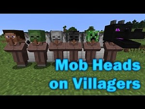 Minecraft - Putting Mob Heads on Villagers (without command blocks)