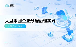 DTALK丨大型集团企业数据治理实践