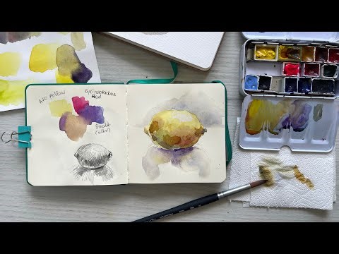 How to Paint a Lemon in Watercolor — Dark Tones in Yellow Explained 🍋🖌️✨