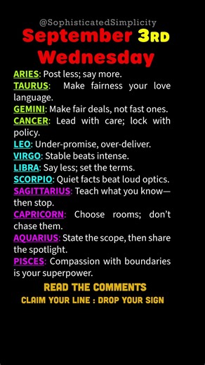 Chosen Ones | Daily Horoscope | All 12 Zodiac Signs | 03 September 2025