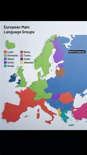 Europe’s Languages at a Glance! 🌍🗣️ Discover the Continent’s Linguistic Map | #shorts #country