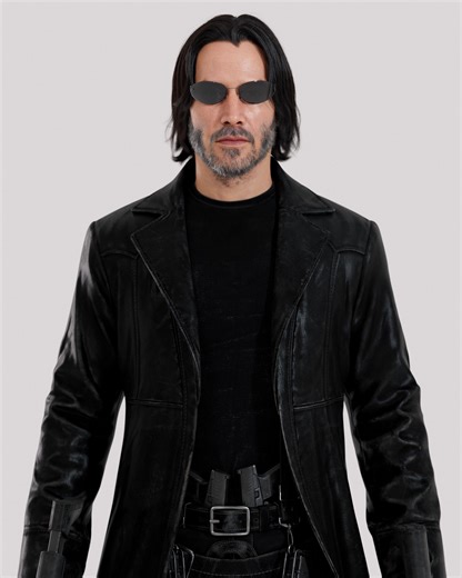 @digitalhumanstudios on Instagram: "Ever since The Matrix became part of my creative journey, it has continuously influenced how I perceive cinema, identity, and digital worlds. For this fifth post, I wanted to place Neo in a space reminiscent of the construct — an artificial studio-like environment where reality feels controlled, minimal, and unsettlingly calm. This render explores a reconstructed Neo, suspended between awareness and submission. Removed from the chaos of the real world, he exis