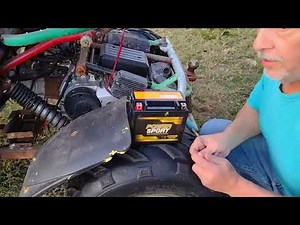 TrailMaster 300 XRS Go Kart Rescue Mission Part 6 of 10 Installing New Power Sport Battery YTX12-BS