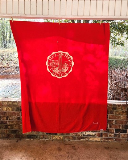 Red Banket, North Carolina State University Raleigh Blanket, Vintage: Band Member 66 X 88 Size Chatham Blanket - Etsy