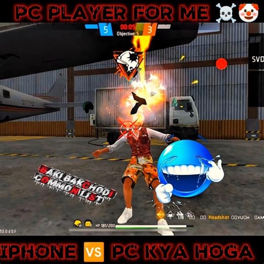 PC Emulator vs iPhone 😱 Brutal Free Fire Fight☠️