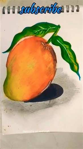 Realistic Mango Drawing Step by Step | Satisfying Art😲🥭🥭