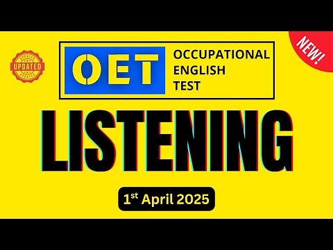 OET listening test for nurses | OET 2.0 Online Classroom