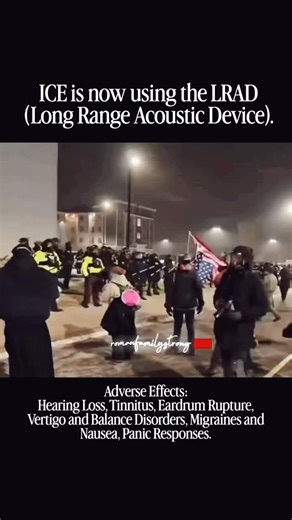 ICE is now deploying LRAD devices against protesters. If you’re not familiar with what that means, let me break it down for you. LRAD stands for Long Range Acoustic Device, and it’s exactly what it sounds like—a sound weapon. We’re talking about military-grade equipment originally designed for combat zones and enemy deterrence, now being turned on civilians exercising their right to protest on American streets. When these devices are used at close range (and reports indicate that’s exactly what’