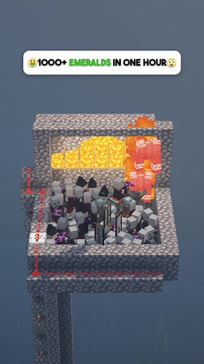 1000 Emeralds per hour Raid Farm! #minecraft#minecraftbuilding #minecrafttutorial #minecrafthacks