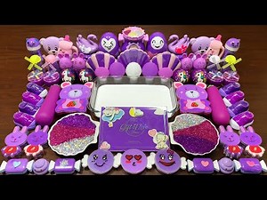 Festival of PURPLE - Mixing Random Things Into Glossy Slime ! Satisfying Slime Videos #1078