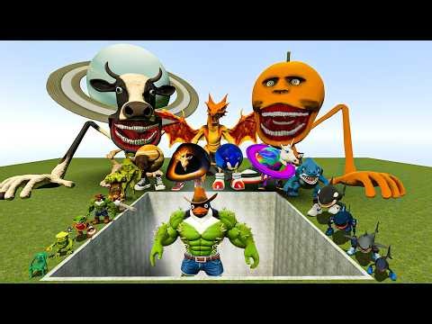 AI Brainrot Memes vs Leru Leru Le Penguinel Bosses in Giant Pit – Gmod Chaos