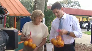 Paul Ryan visits fruit stand with mom