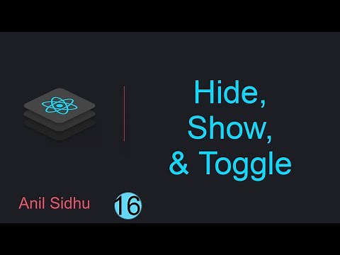 React tutorial for beginners #16 Hide, Show and Toggle in ReactJs