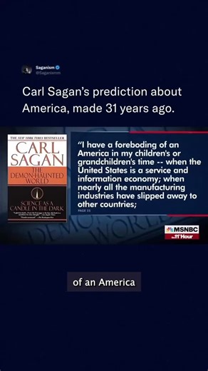 Larz on Instagram: "Carl Sagan prediction from 31 years ago"