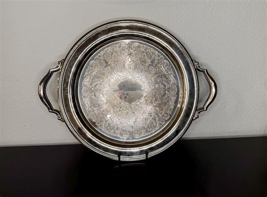 Vintage Oneida Silver-plated Serving Tray - Etsy UK