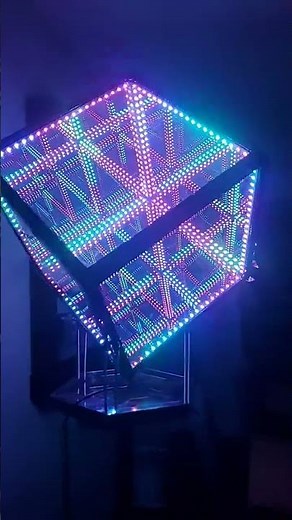 15" Hypercube Infinity Mirror! The Ultimate Night Light! #shorts